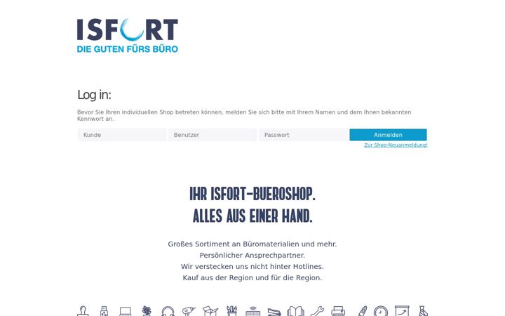 Screenshot of isfort-bueroshop.ms