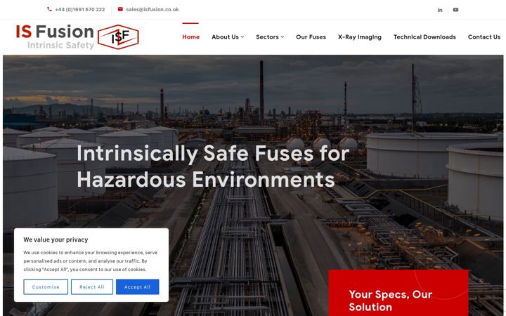 Screenshot of isfusion.co.uk