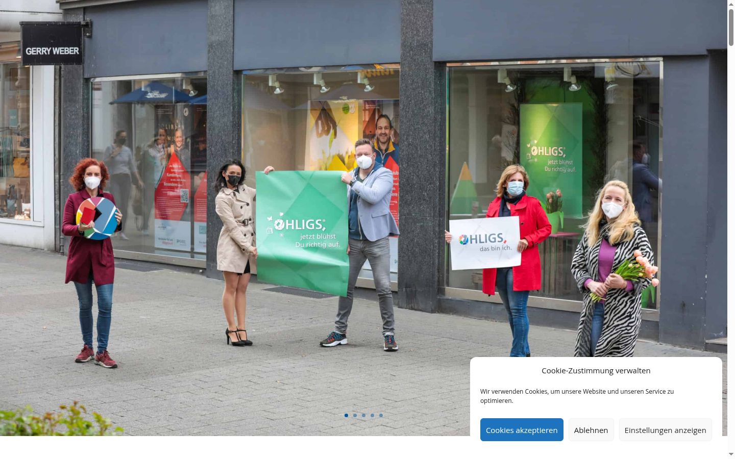 Screenshot van de toestemmingsbanner zoals getoond vóór enige interactie