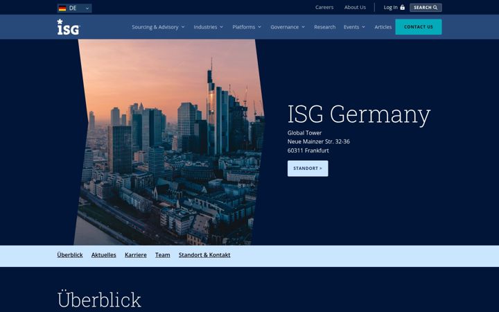 Screenshot of isg-one.de