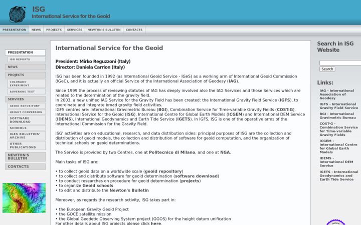 Screenshot of isgeoid.polimi.it