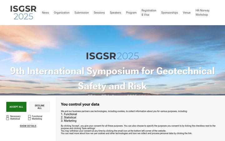 Screenshot of isgsr2025.com