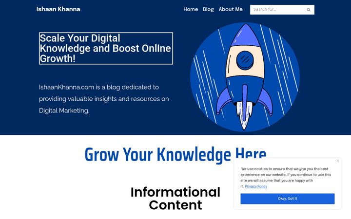 Screenshot of ishaankhanna.com