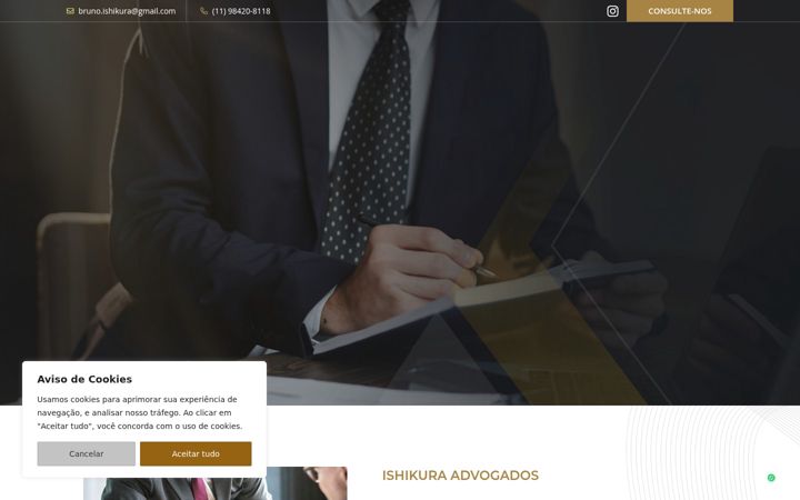 Screenshot of ishikuraadvogados.com.br