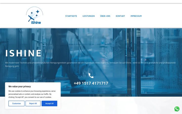 Screenshot of ishine-reinigung.de