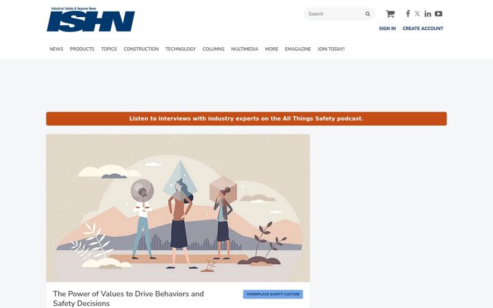 Screenshot of ishn.com