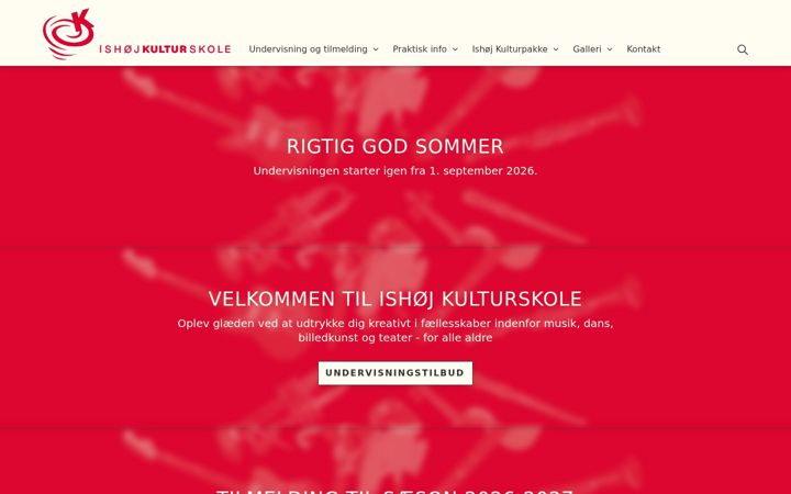Ekrānuzņēmums no ishojkulturskole.dk