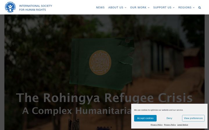 Screenshot of ishr.org