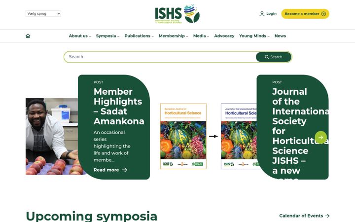 Screenshot di ishs.org
