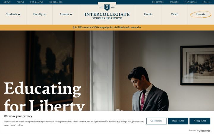 Screenshot of isi.org