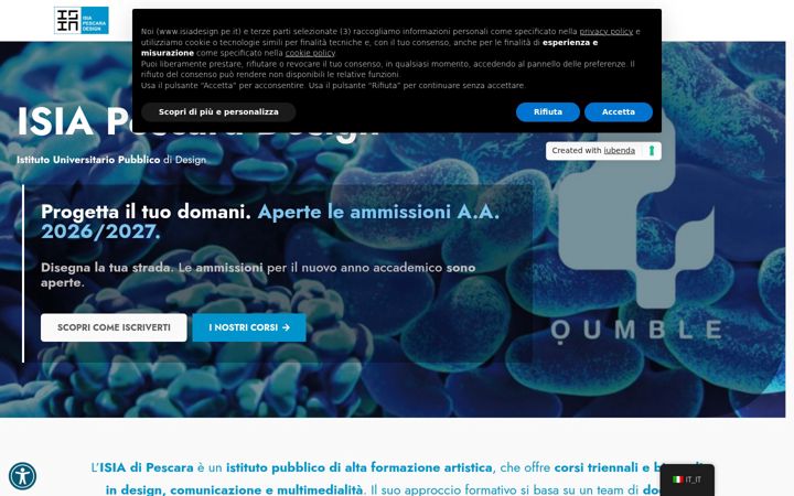 Screenshot of isiadesign.pe.it