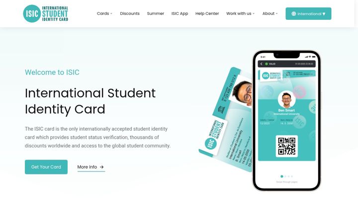 Screenshot of isic.org