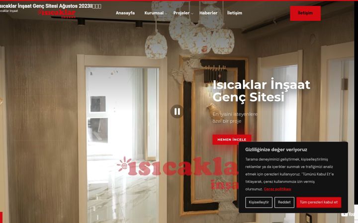Screenshot of isicaklarinsaat.com.tr