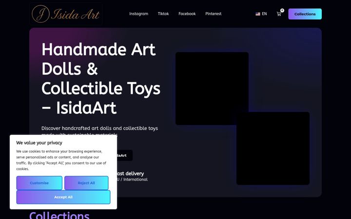 Screenshot of isidaart.com