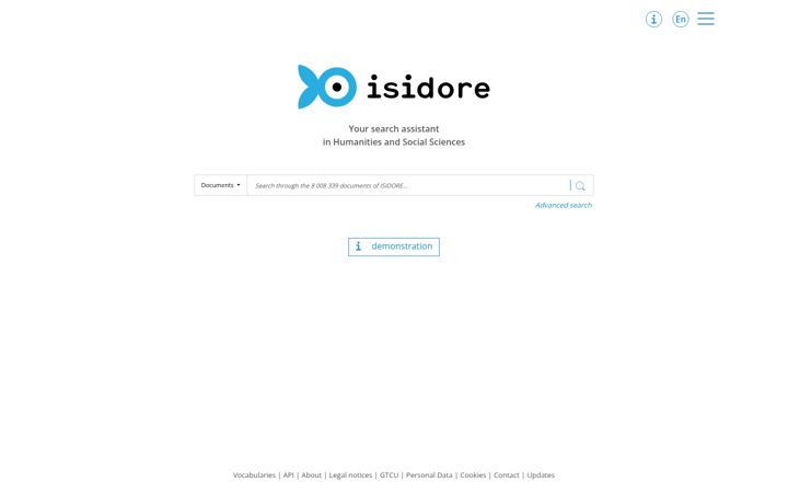 Screenshot of isidore.science