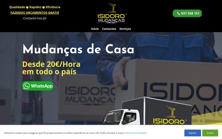 Screenshot of isidoromudancas.com