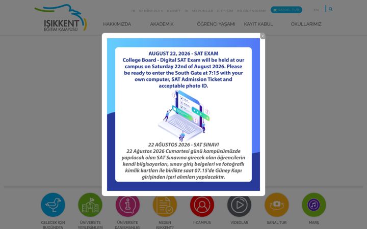 Screenshot of isikkent.k12.tr