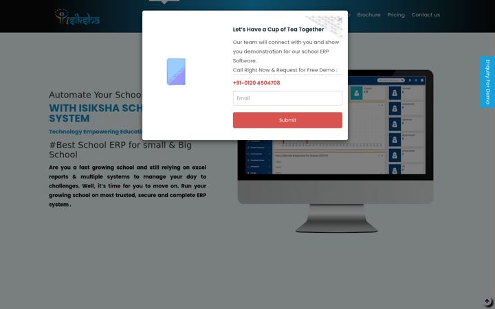 Screenshot of isiksha.com