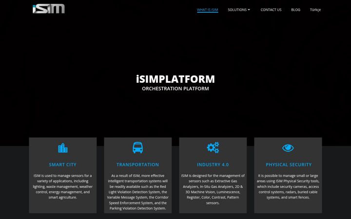 Screenshot di isimplatform.io