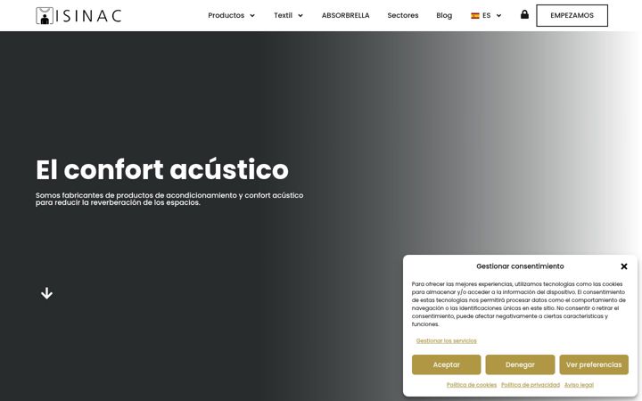 Screenshot of isinac.com