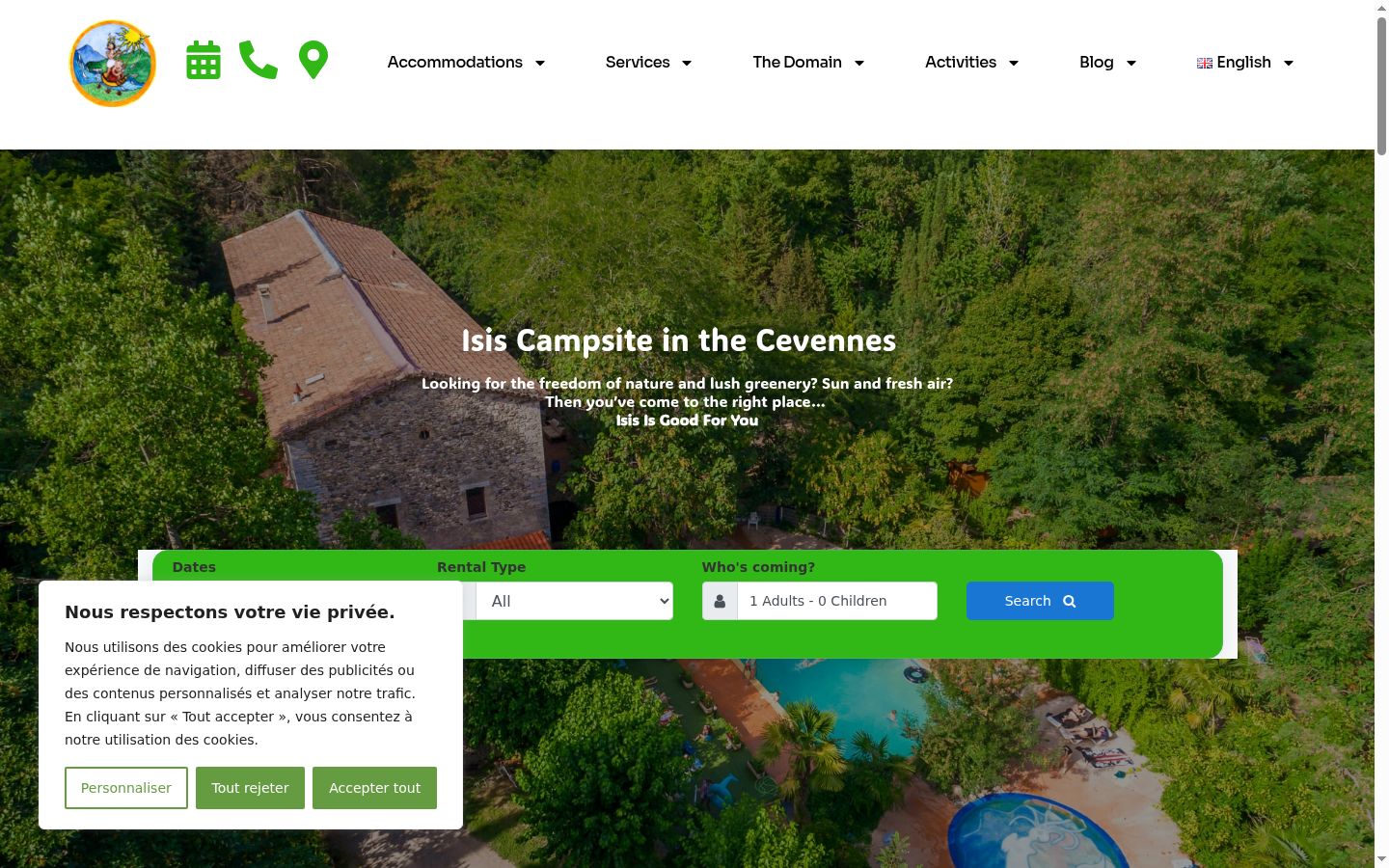 Screenshot of the consent banner shown before any interaction