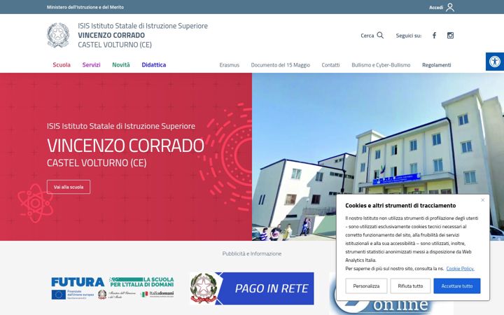 Screenshot of isisvincenzocorrado.edu.it