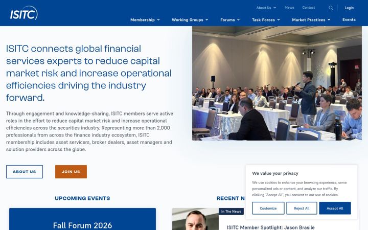 Screenshot of isitc.org
