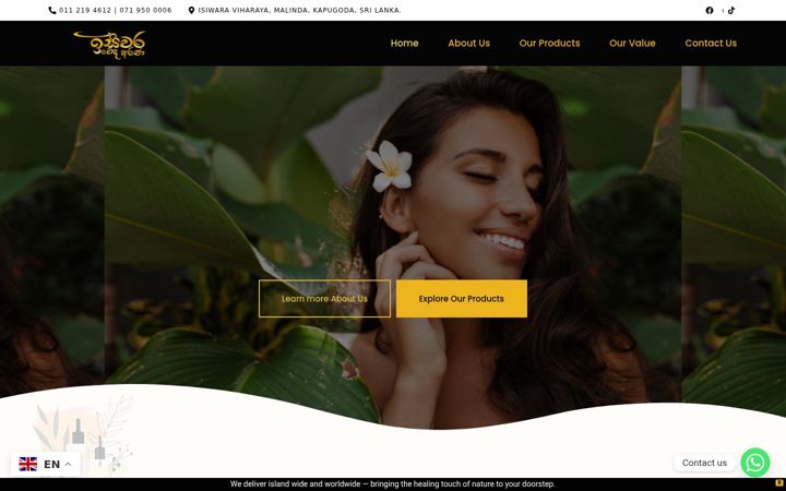 Screenshot of isiwarawedaarana.com