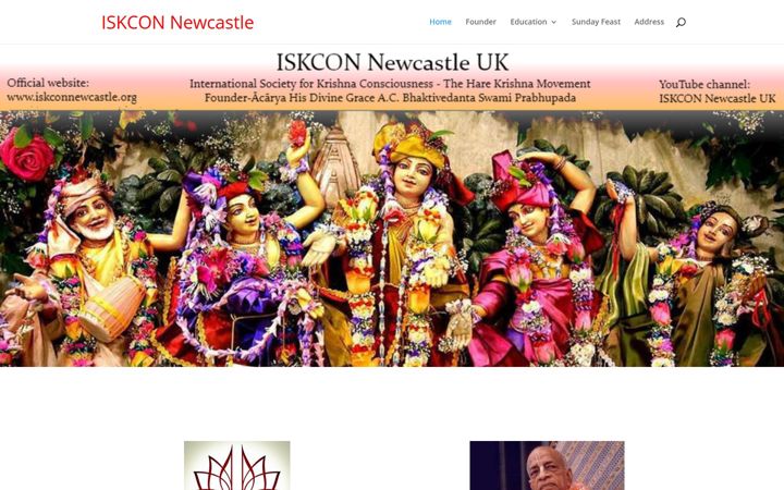 Screenshot of iskconnewcastle.org