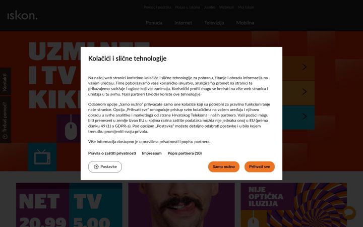 Ekrānuzņēmums no iskon.hr