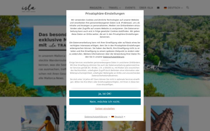 Screenshot of isla-travel.de