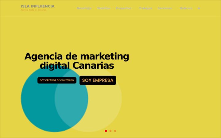 Screenshot of islainfluencia.com