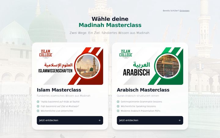 Screenshot of islam-college.de