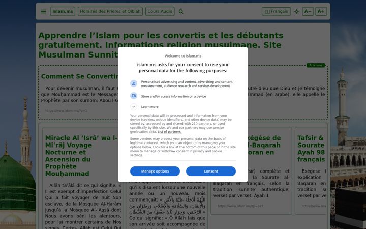 Screenshot of islam.ms