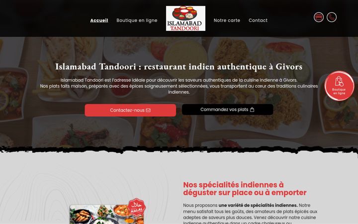 Screenshot of islamabad-tandoori.fr