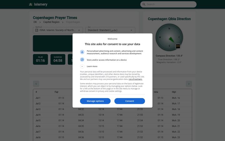Screenshot of islamery.com