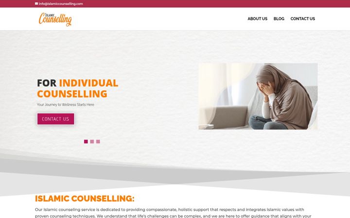 Screenshot of islamiccounselling.com