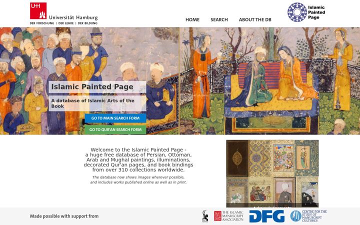 Screenshot of islamicpaintedpage.com