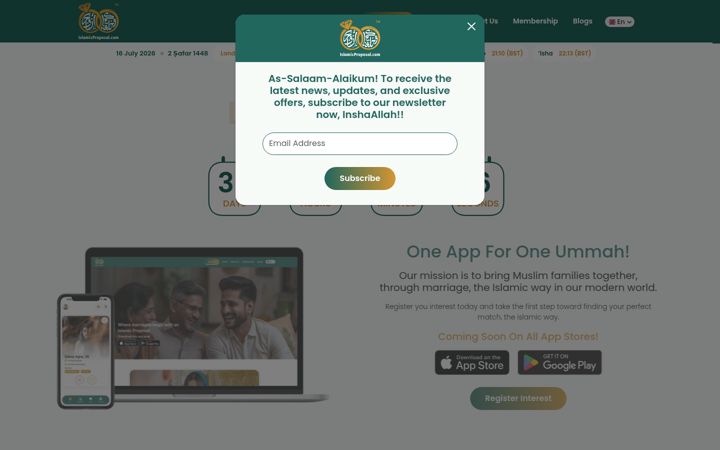 Screenshot of islamicproposal.com