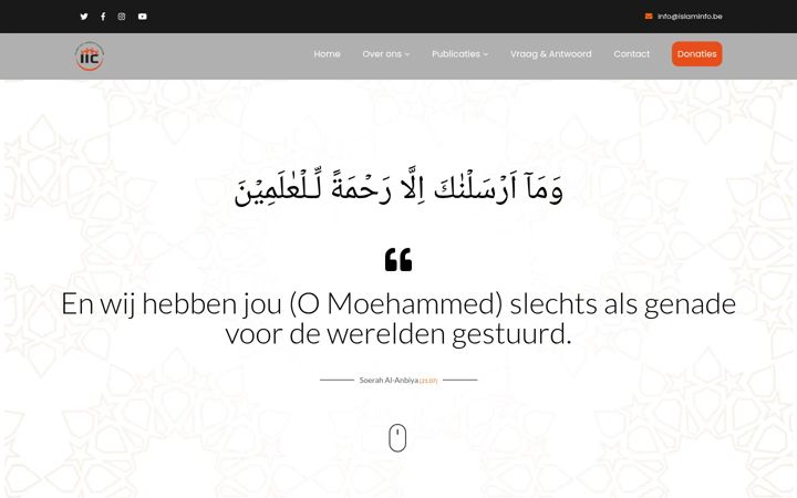 Screenshot of islaminfo.be