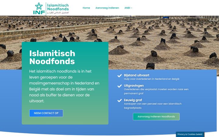Screenshot of islamitisch-noodfonds.com