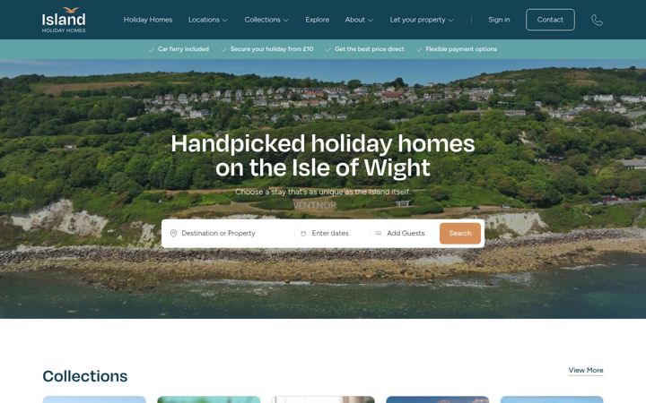 Screenshot of island-holiday-homes.net