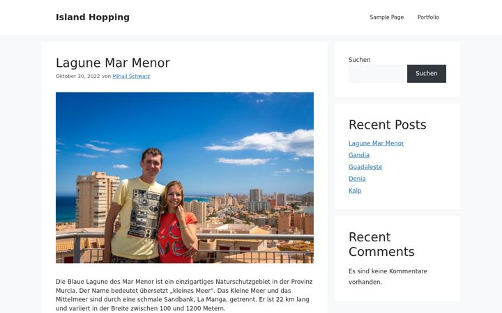 Screenshot of island-hopping.de
