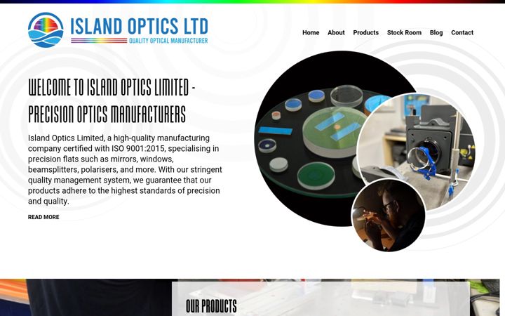 Screenshot of island-optics.com