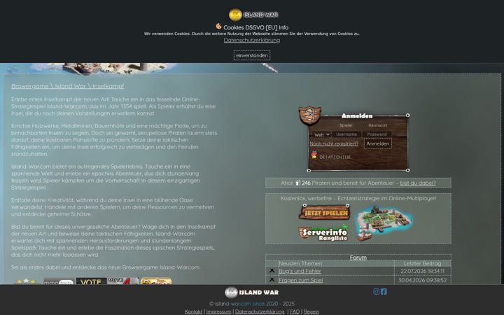 Screenshot of island-war.com