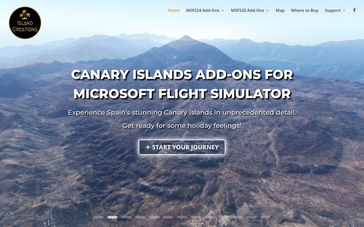 Screenshot of islandcreationsaddons.com
