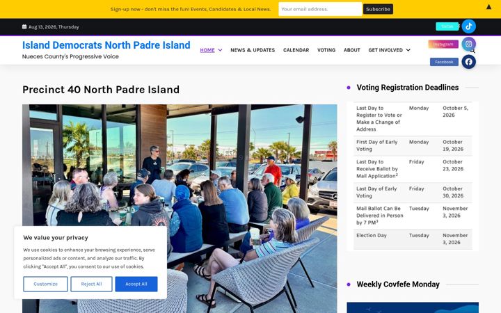 Screenshot of islanddemocrats.com