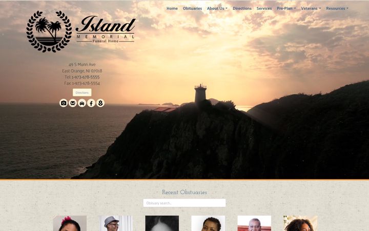 Screenshot of islandmemorialfh.com