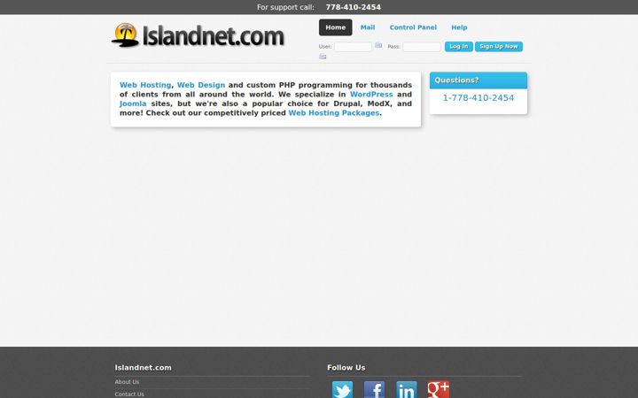 Zrzut ekranu islandnet.com