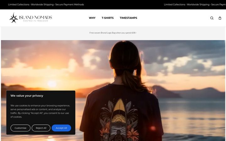 Screenshot of islandnomads.eu